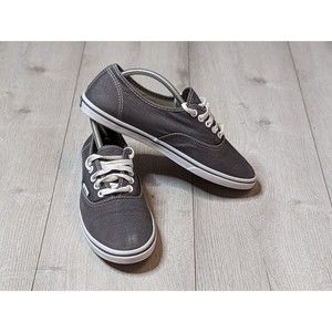 Vans Off The Wall TB4R Women’s Size 9 Gray Skate Shoes Sneakers White Laces